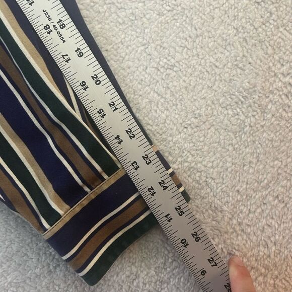 Cherokee vintage striped button up collared long sleeve shirt size large - Picture 9 of 11